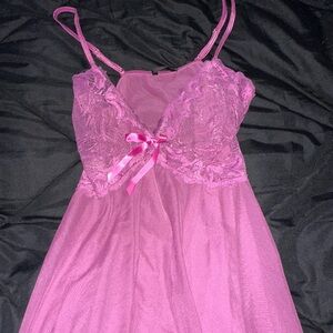 Elegant Purple Lace Nightgown